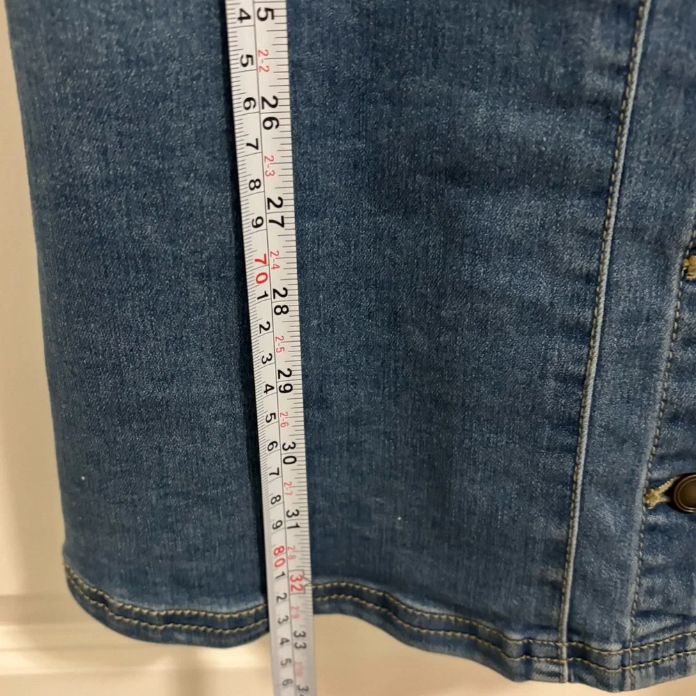 Free People Wandering Star Denim Mini Dress Size 6 - Picture 5 of 5